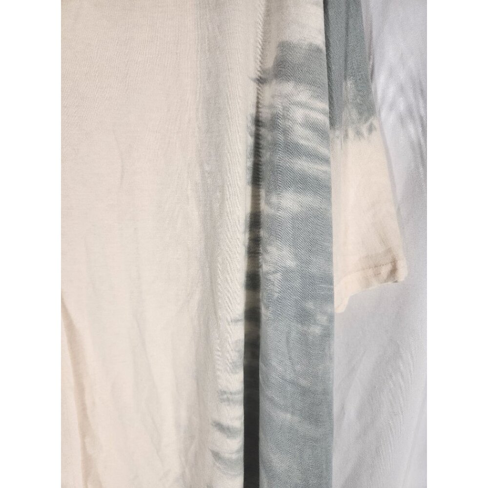 NWOT POL Womens Plus Top Batwing Lagen look Tie dye Cream/Gray 2X - Picture 5 of 7